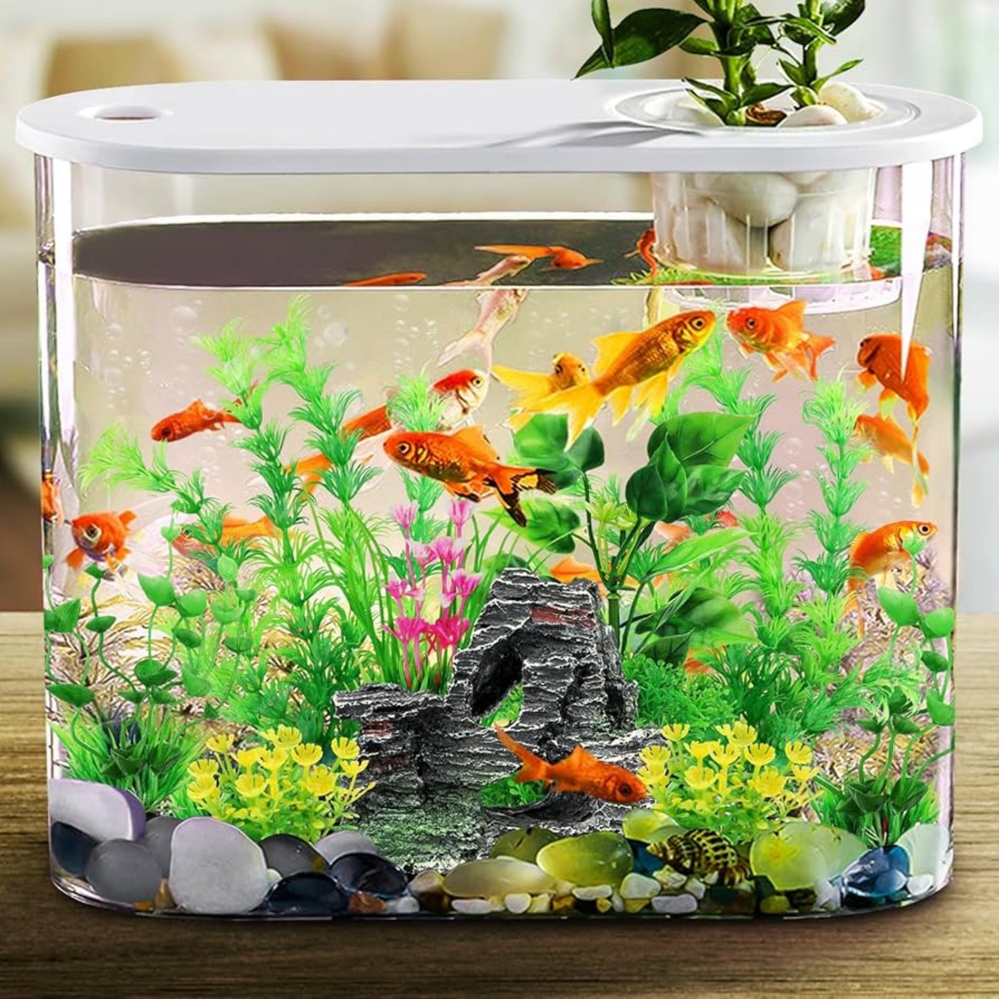 Plantas Acuáticas Artificiales Variadas – Venta Individual (3", 4", 8" y 12") - COSMOS