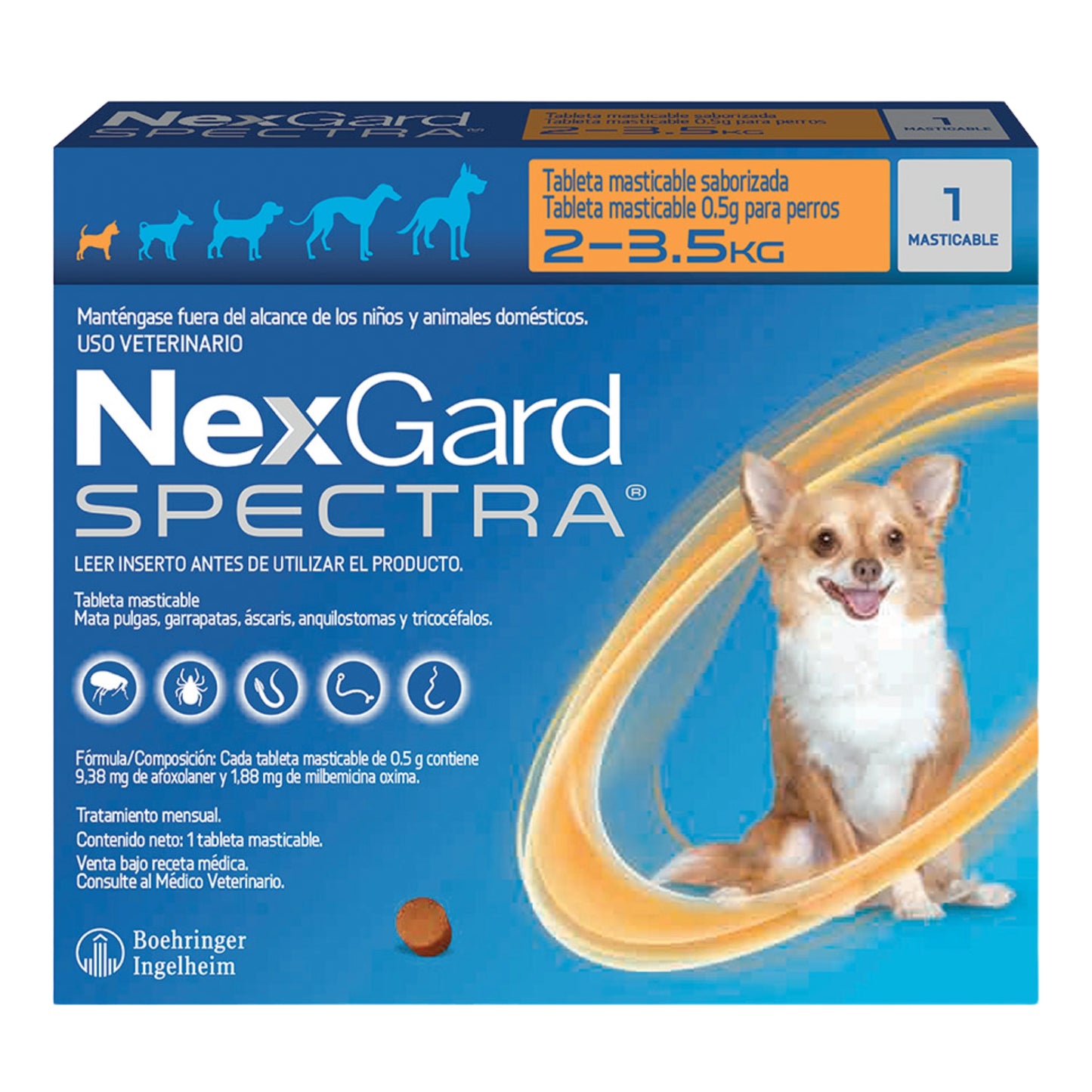 Nexgard Spectra antiparasitario interno y externo