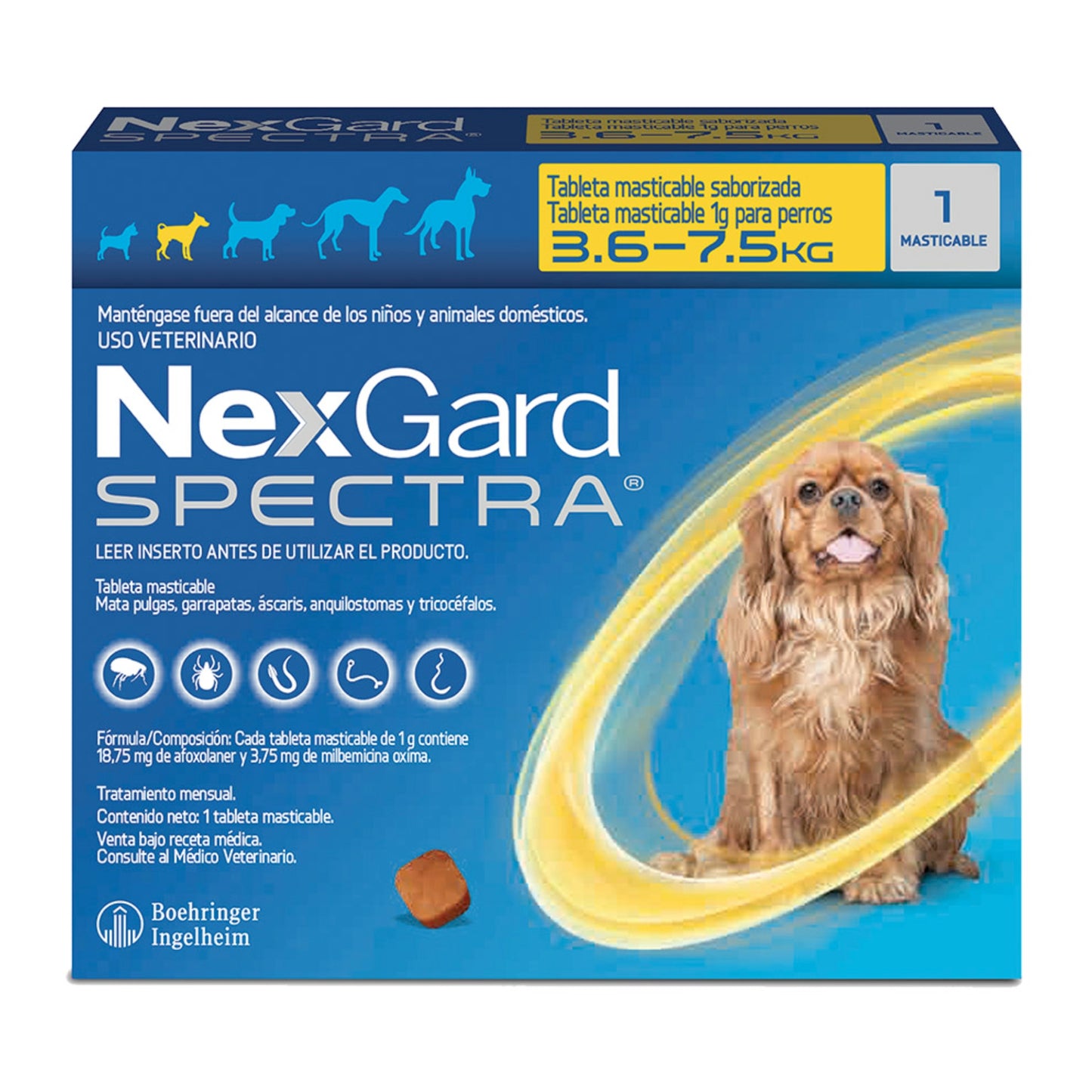 Nexgard Spectra antiparasitario interno y externo