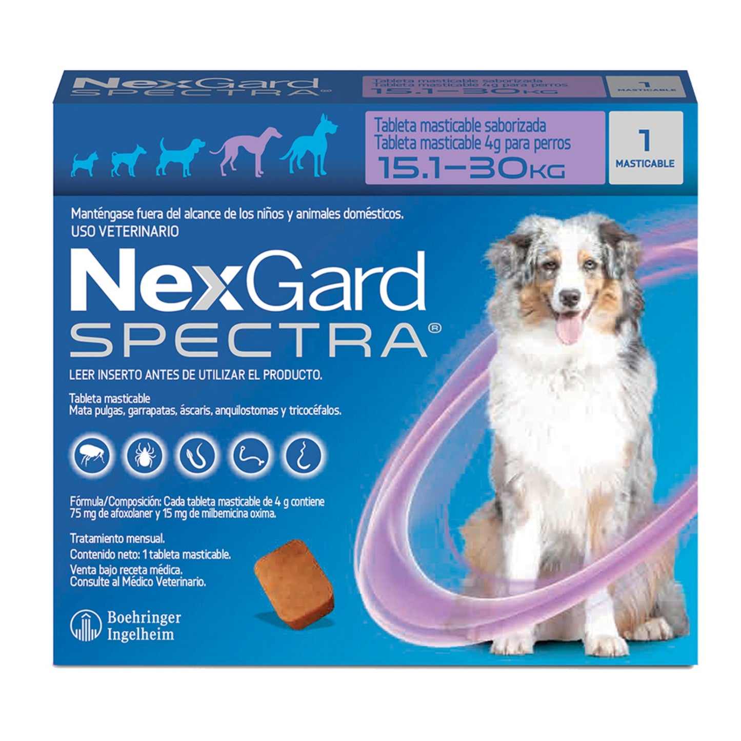 Nexgard Spectra antiparasitario interno y externo