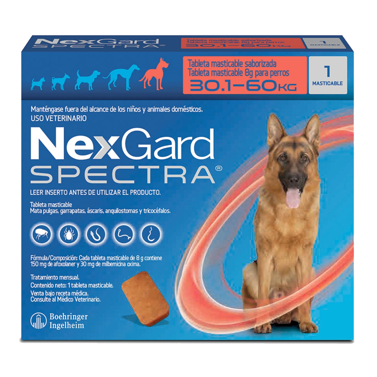 Nexgard Spectra antiparasitario interno y externo