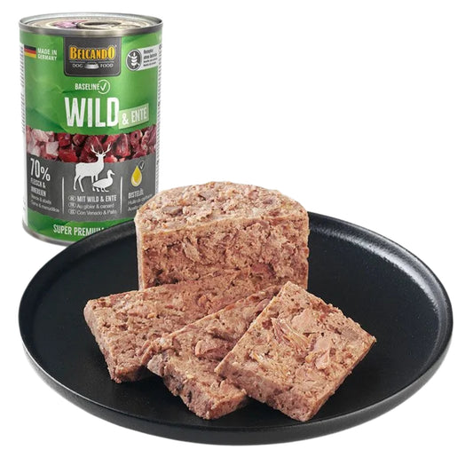Alimento Húmedo Superpremium para Perro de Pato y Venado - Hecho en Alemania - Cosmos