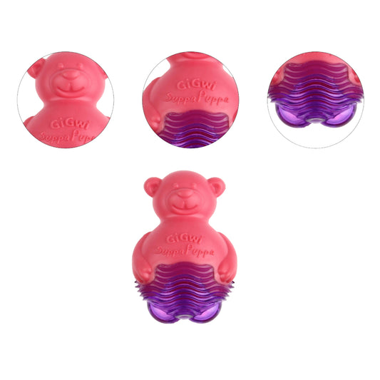 GiGwi Supa Puppa Osito – Juguete Interactivo para Cachorros y Perros Pequeños - Cosmos