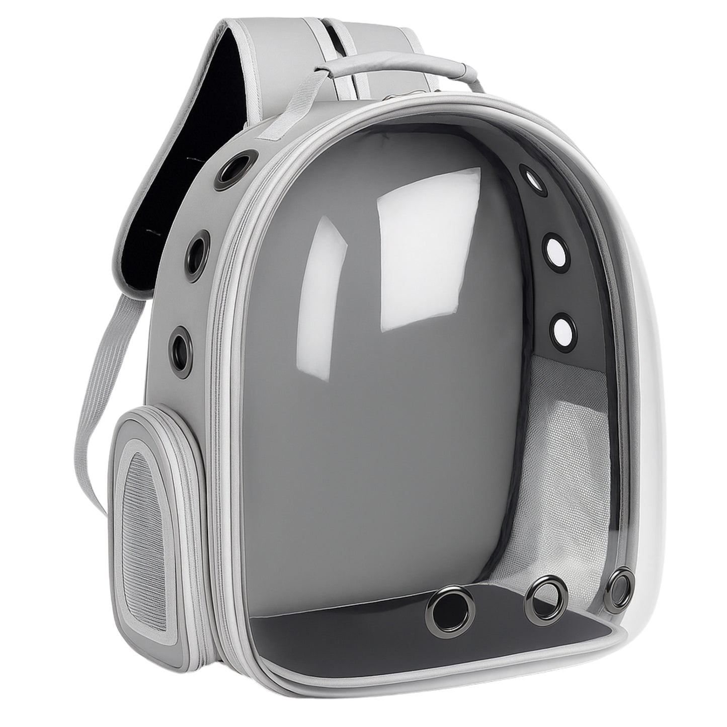 Mochila Transportadora Transparente – Diseño Futurista y Ventilado
