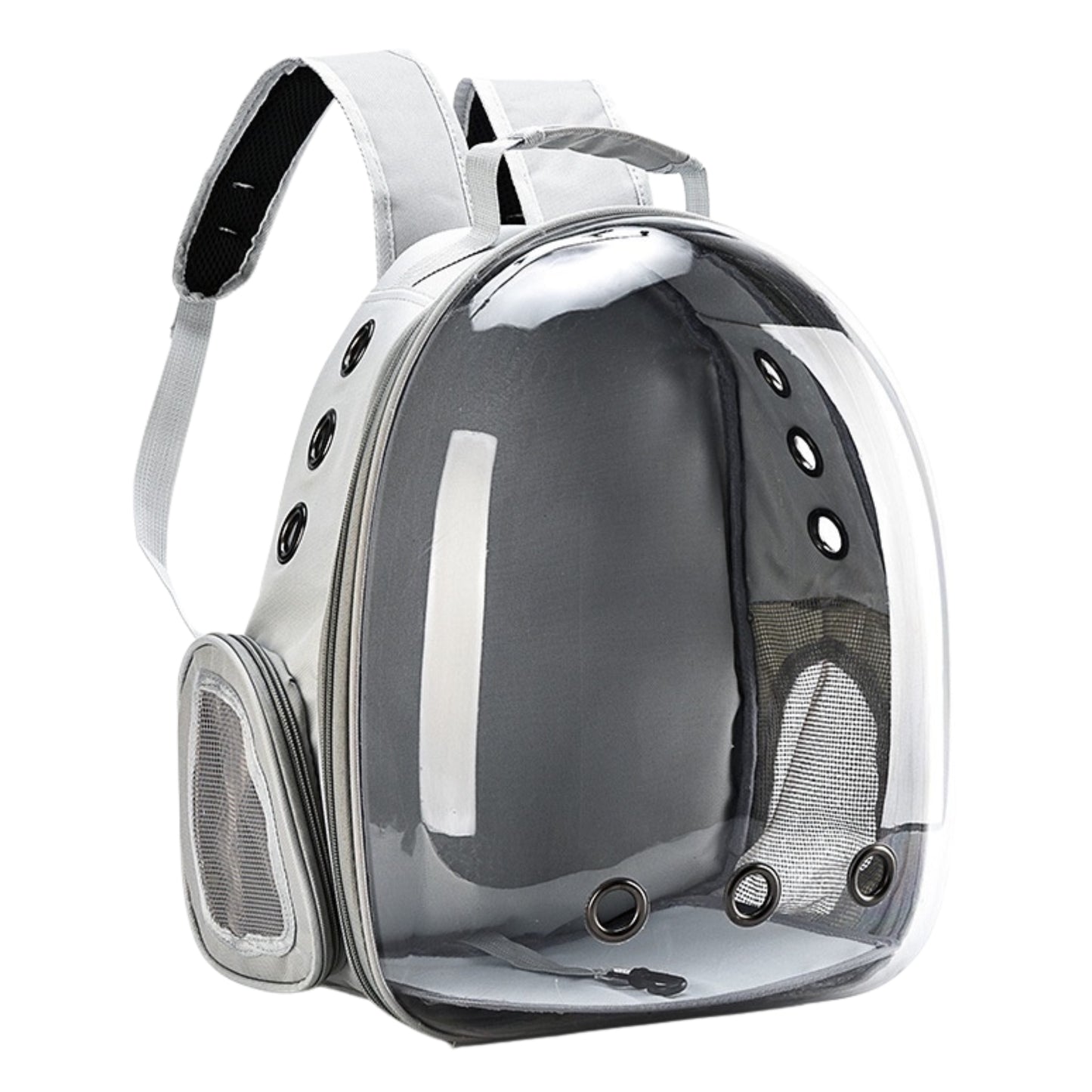 Mochila Transportadora Transparente – Diseño Futurista y Ventilado