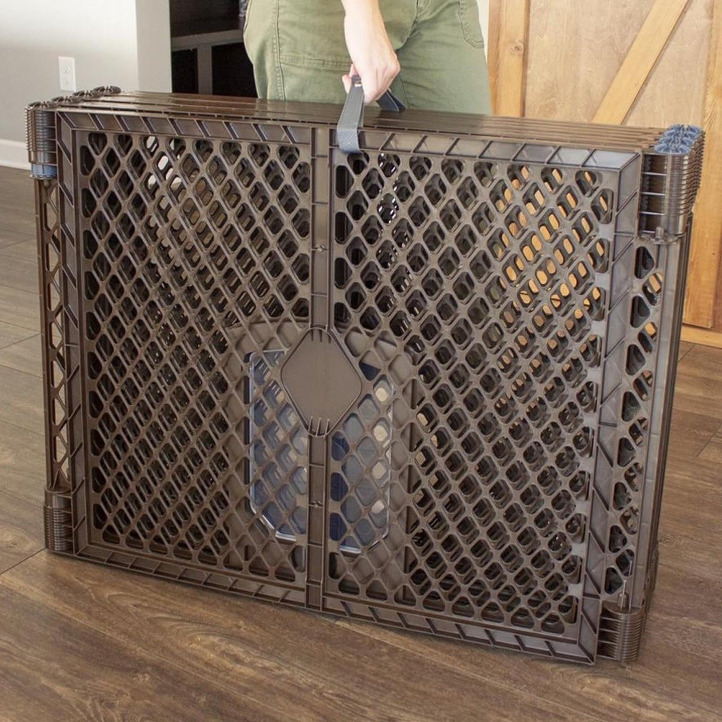 Corral Plástico con Puerta – 4 Paneles para Mascotas Pequeñas