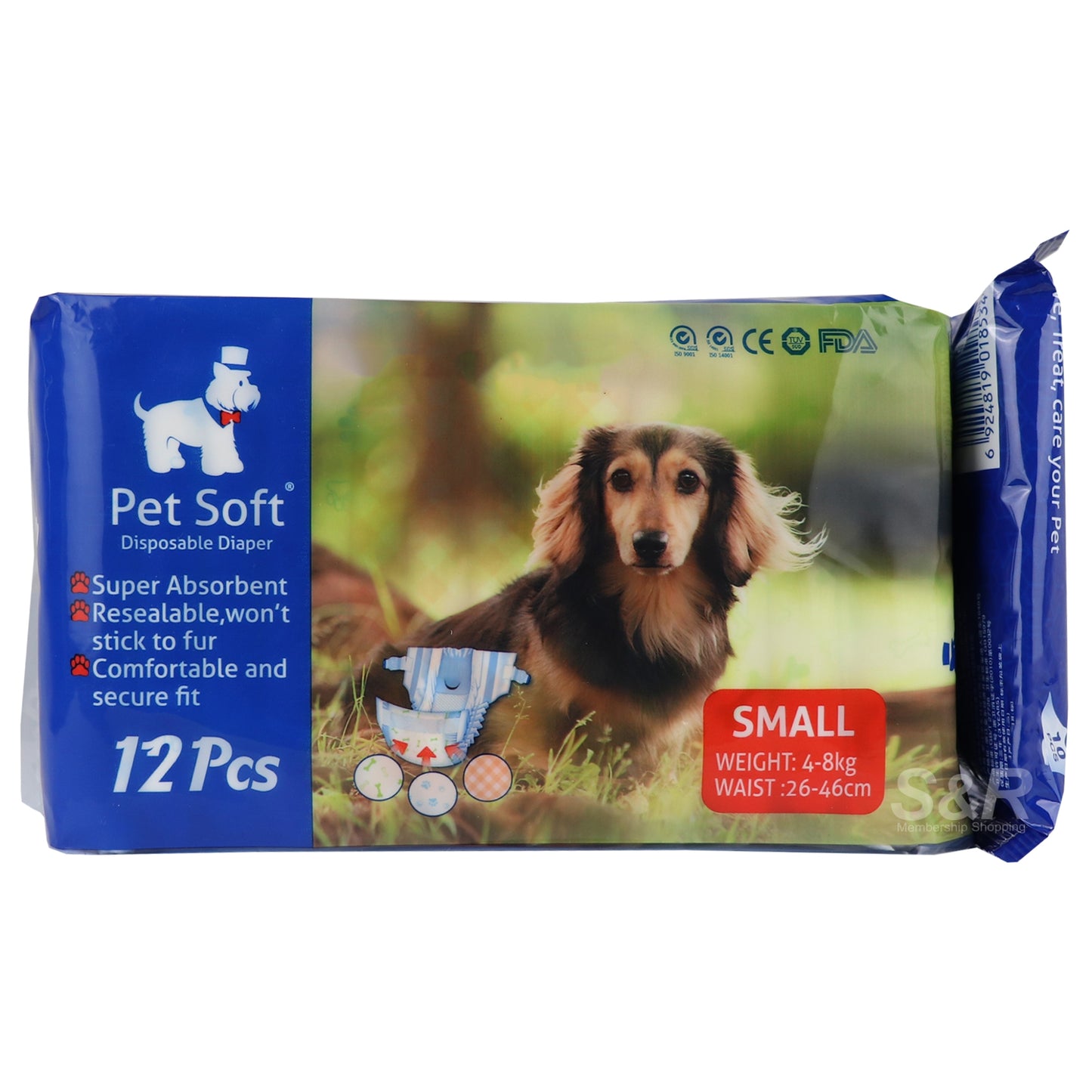 Pañales Desechables Pet Soft – Pack de 12 Unidades