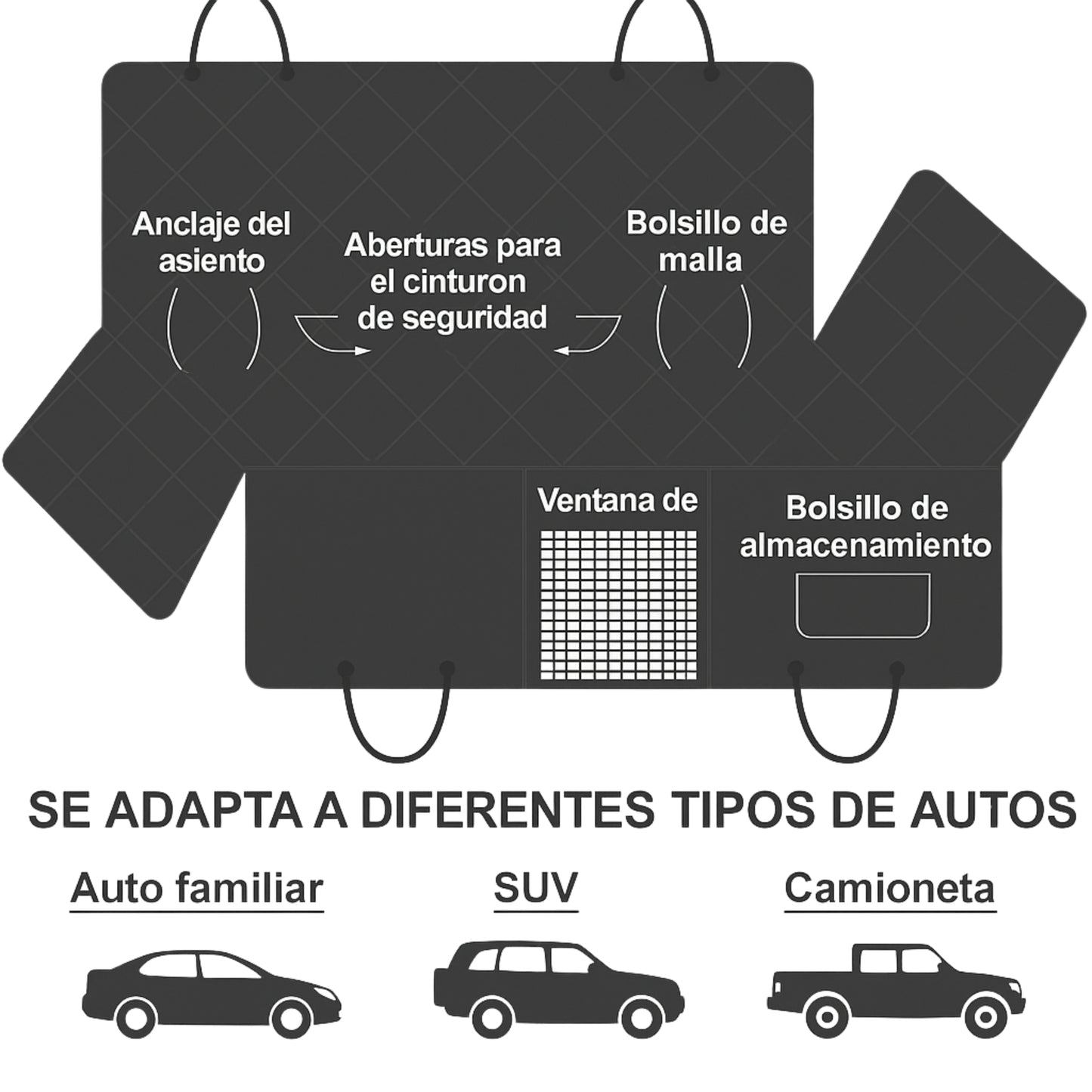 Funda Protectora para Asiento de Auto – Estilo Hamaca