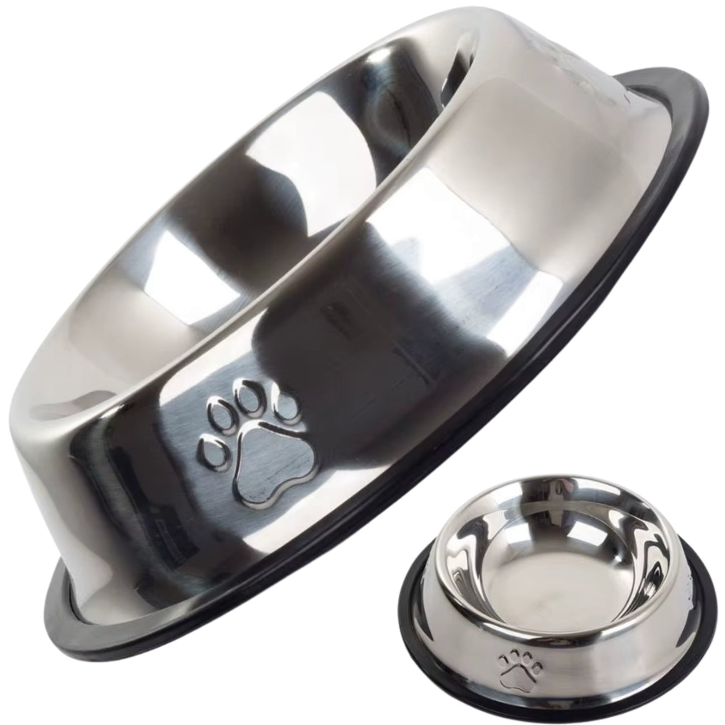 Plato Antideslizante de Acero Inoxidable para Perros y Gatos – Higiénico, Seguro y Resistente