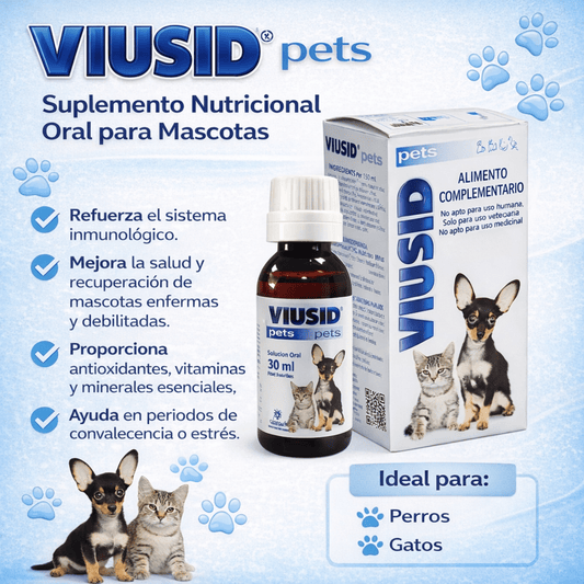 Viusid Pets 30ml - Refuerzo Inmunológico para Perros y Gatos - Cosmos