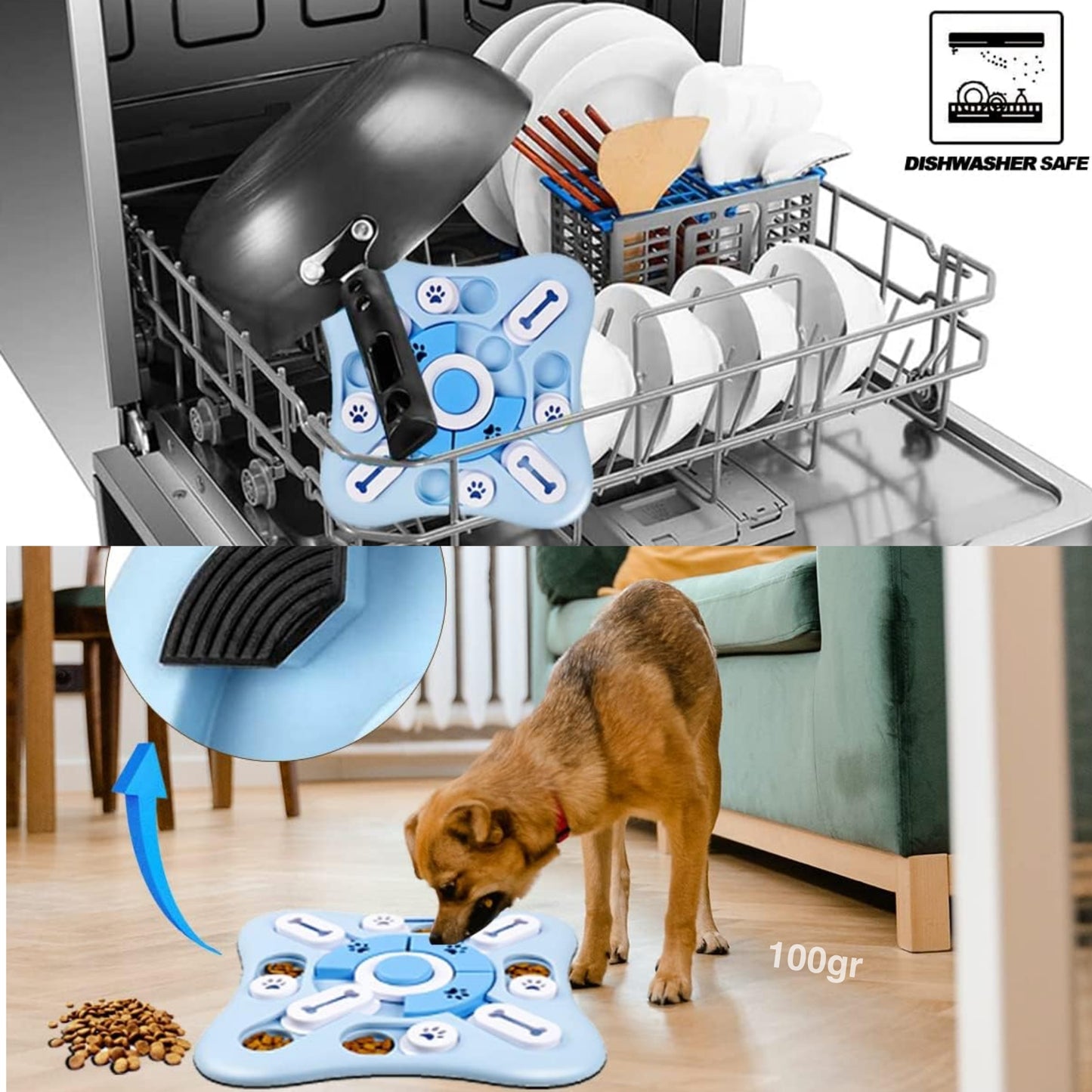 Juguete Interactivo y Comedero Lento para Perros y Gatos – Entrenamiento Mental y Alivio del Estrés