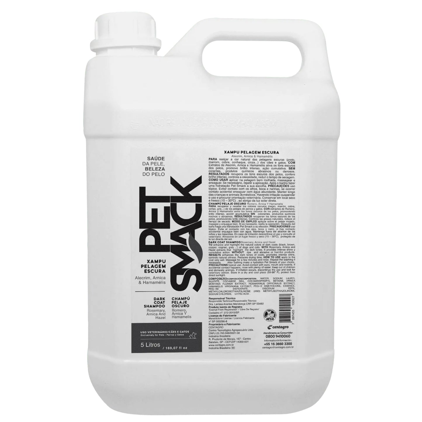 Shampoo Pet Smack Pelajes Oscuros para Perros y Gatos | Realza e Intensifica el Tono - Cosmos