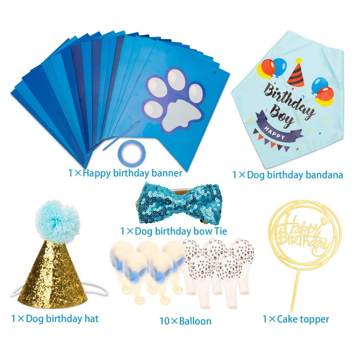 Kit Cumpleañero para Perro o Gato – 7 en 1