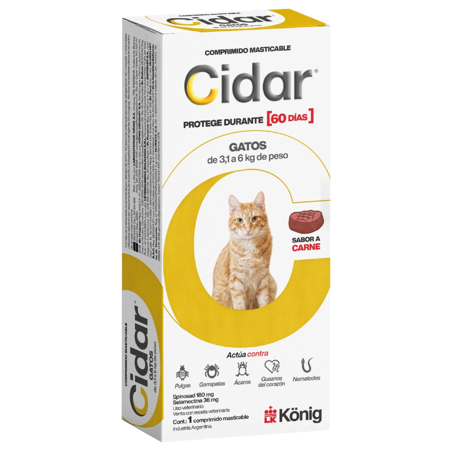 Cidar Antiparasitario para Perros y Gatos – Protección por 60 Días - Cosmos