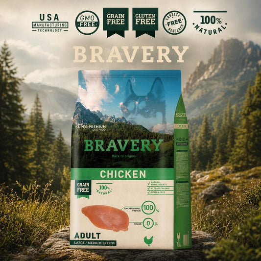 BRAVERY Pollo Adulto Razas Medianas y Grandes - Cosmos