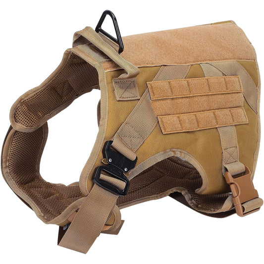 Chaleco arnes táctico para perro con hebillas de liberación rápida y diseño militar - COSMOS