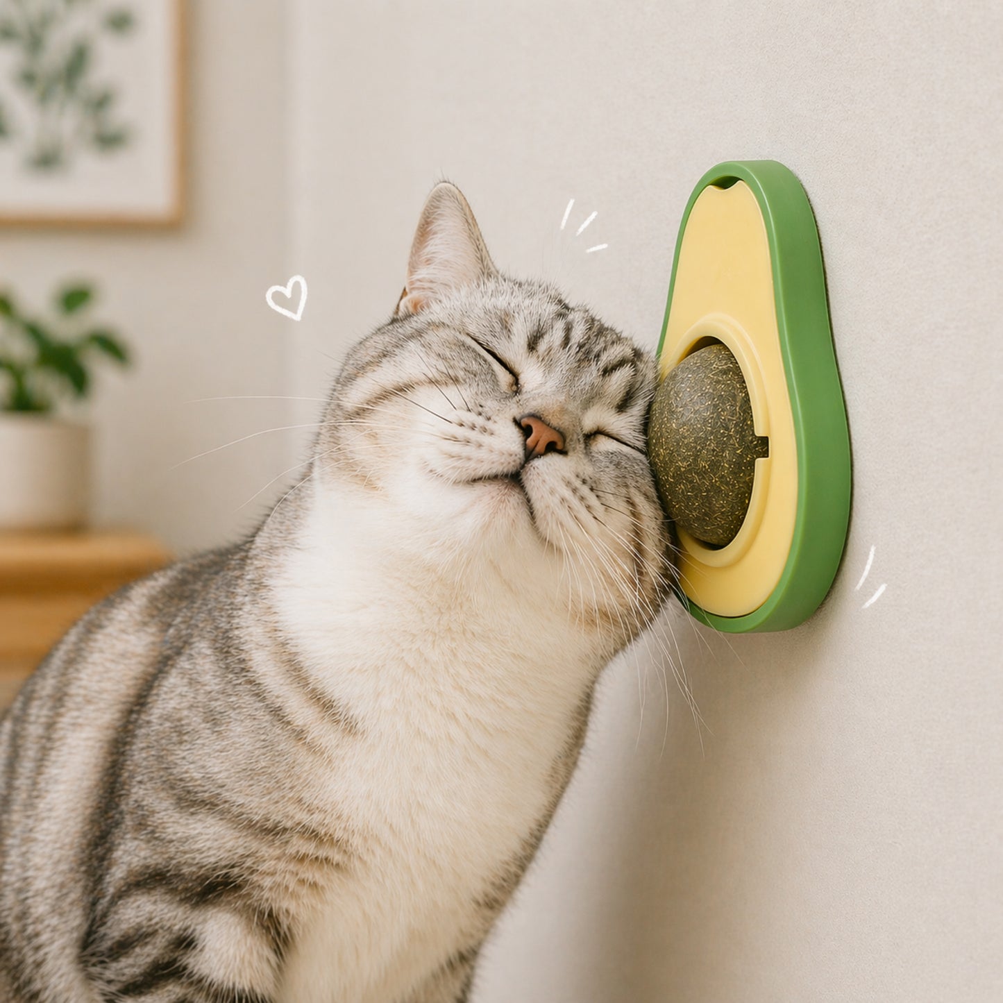 Avocado Catnip para Gatos – Juguete Interactivo con Esfera Giratoria - Cosmos