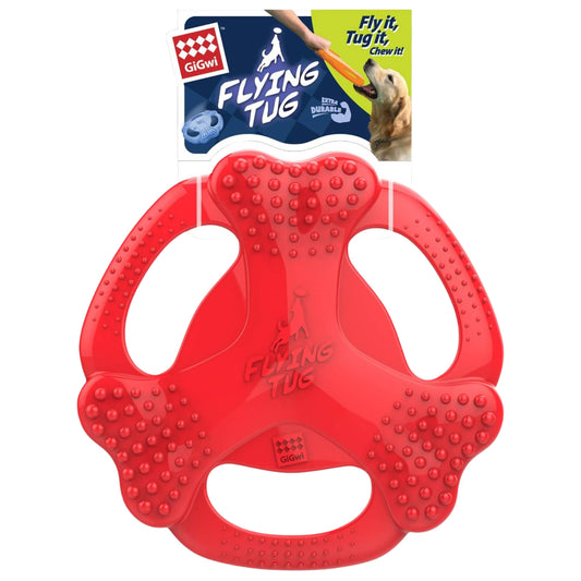 Juguete para perro GIGWI Flying Tug Red - COSMOS