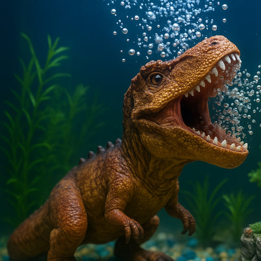 Adorno de Resina para Acuario – Dinosaurio con Efecto de Burbujas - COSMOS