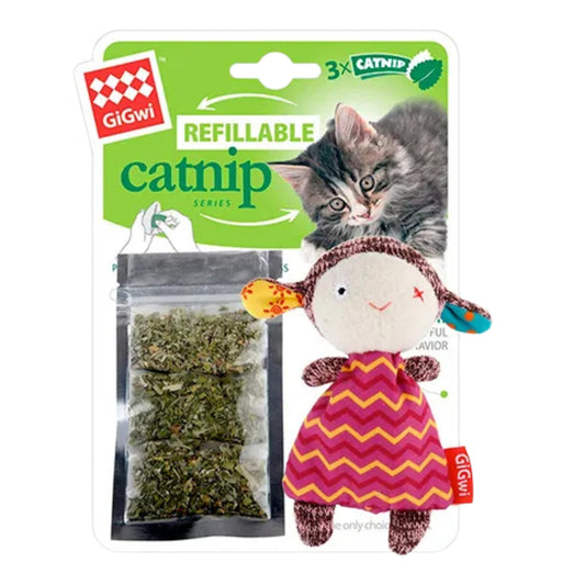 Juguete GIGWI Refillable Catnip – Peluches Rellenables con Catnip para Gatos - COSMOS