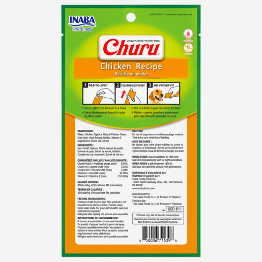 CHURU CREMOSO PARA PERRO SABOR POLLO - Cosmos