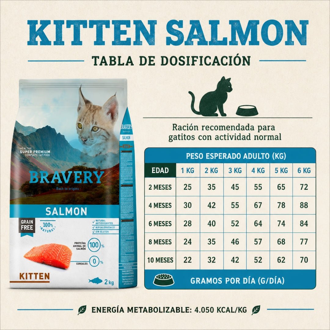 BRAVERY Salmón Kitten 2kg - Cosmos