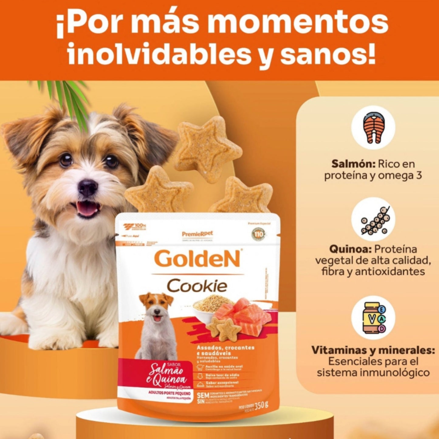 2 Pack Golden Galletas Salmón 350 gr - COSMOS