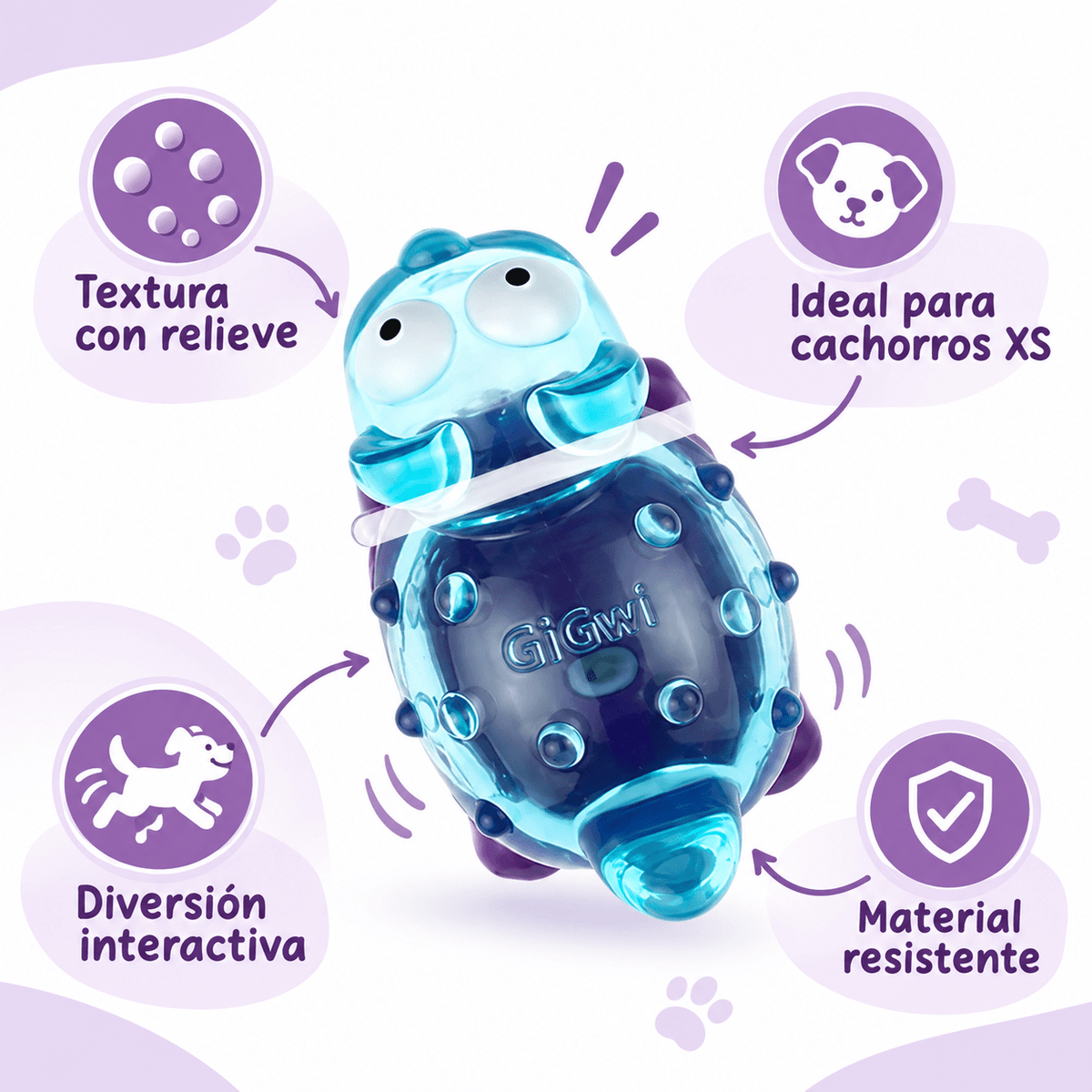 Juguete de Caucho Gato con Sonido para Cachorros GiGwi Suppa Puppa - Cosmos