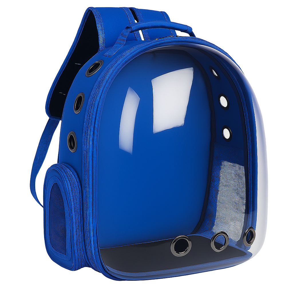 Mochila Transportadora Transparente – Diseño Futurista y Ventilado