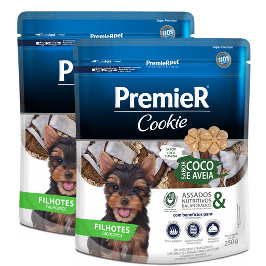 Pack 2 Premier Galletas Frutos Rojos / Coco y Avena Cachorro 250 gr - COSMOS