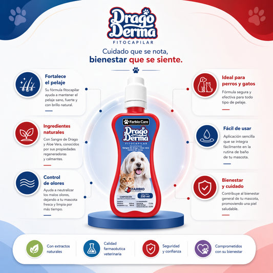Drago Derma® – Shampoo Dermatológico Natural para Perros y Gatos - Cosmos