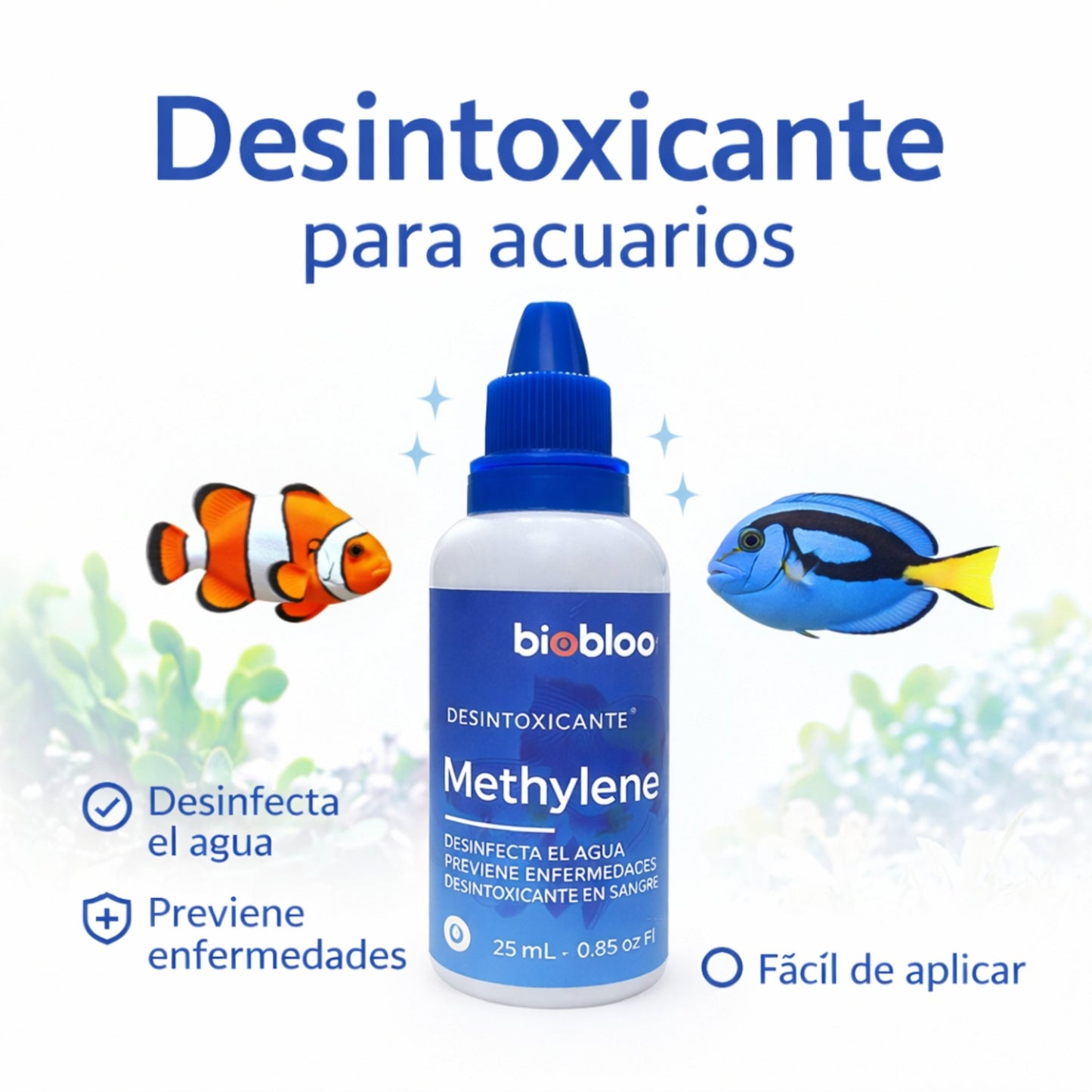 Desintoxicante para Acuarios Biobloo Methylene 25 mL - Cosmos