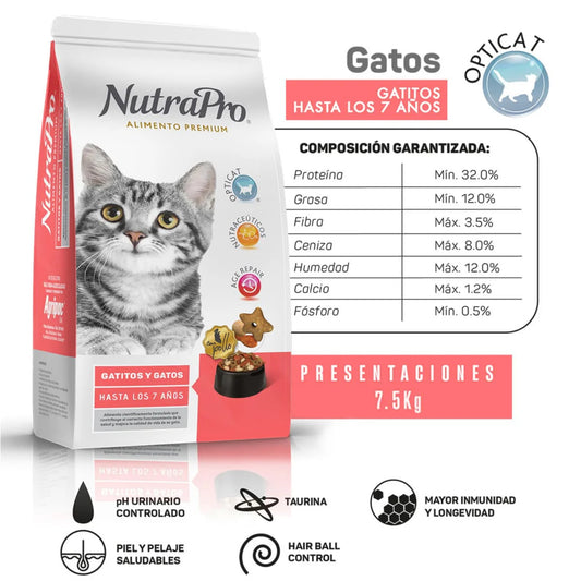 Nutra Pro Gatos y Gatitos – Pollo 7.5 kg - Cosmos