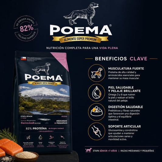 Alimento Superpremium Poema Senior Salmón - Cosmos