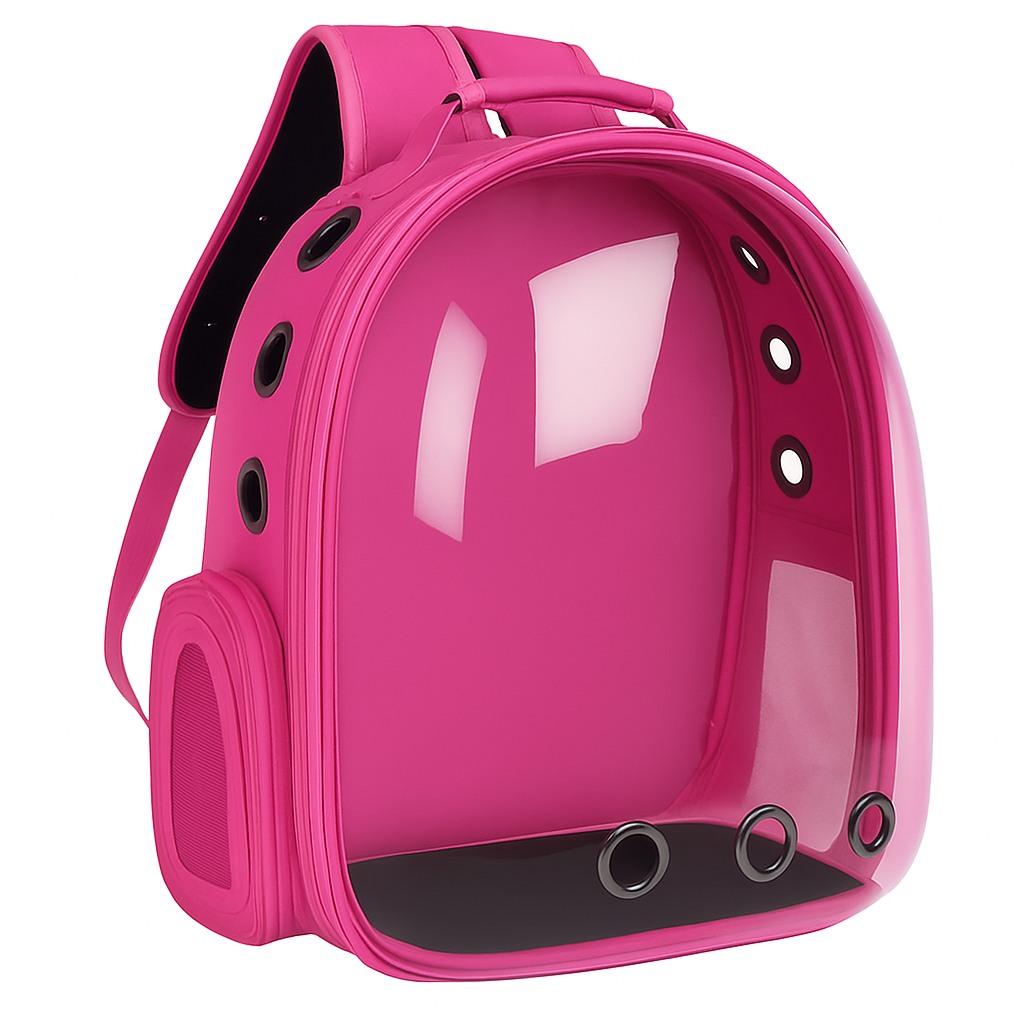 Mochila Transportadora Transparente – Diseño Futurista y Ventilado
