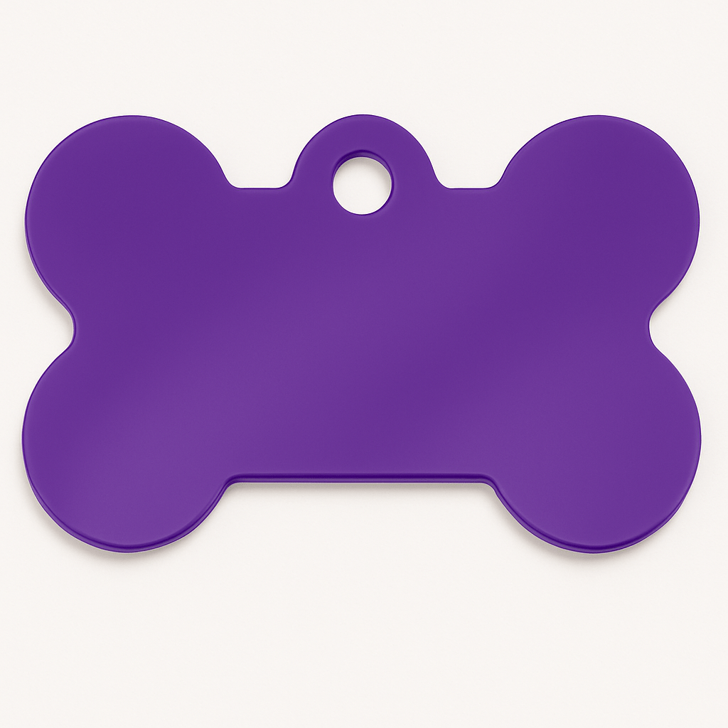 Quick - Tag Bone – Placa de Identificación Personalizada para Perros (Cromada, Grande) - COSMOS