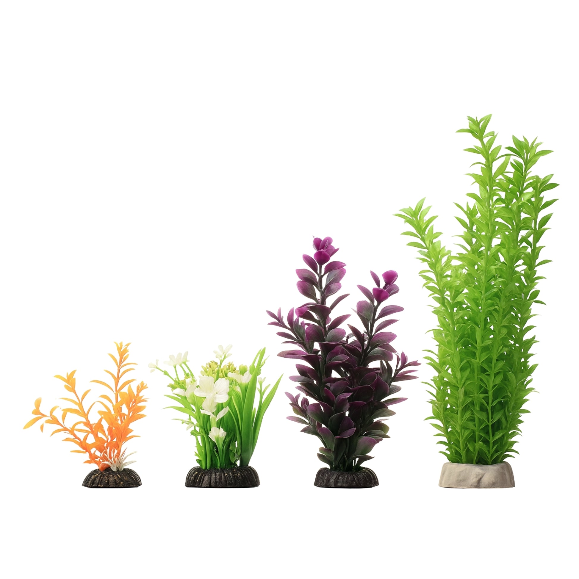 Plantas Acuáticas Artificiales Variadas – Venta Individual (3", 4", 8" y 12") - COSMOS