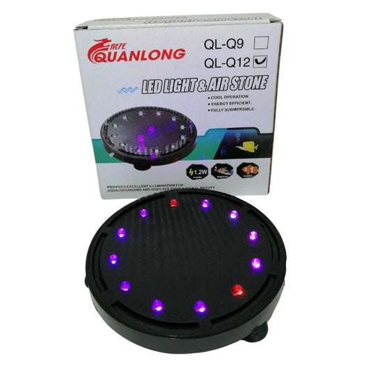 Iluminación LED para Acuario con Piedra de Burbuja – 12 Luces Multicolor - COSMOS