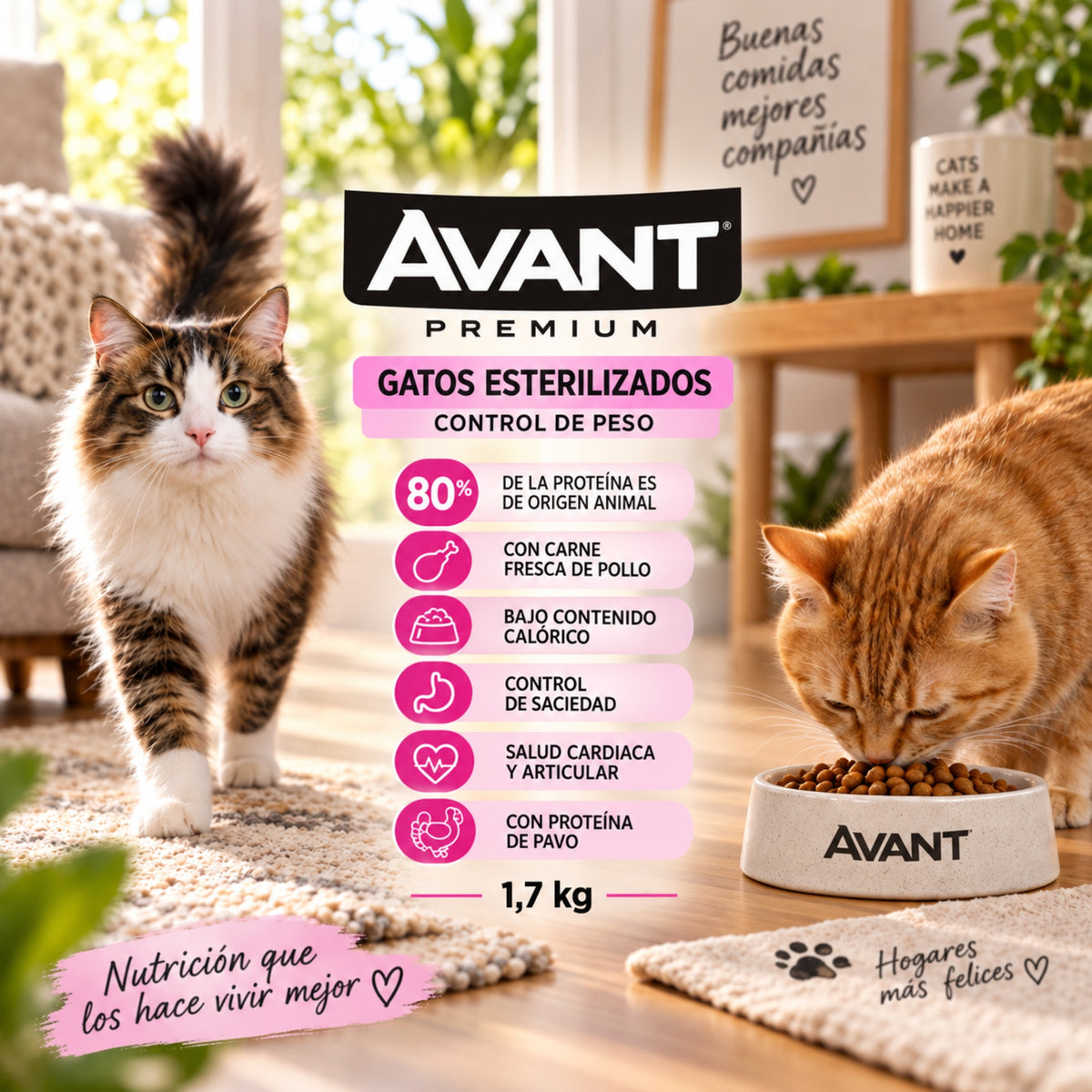 Avant Premium Gatos Esterilizados Control de Peso 1,7 kg - Cosmos