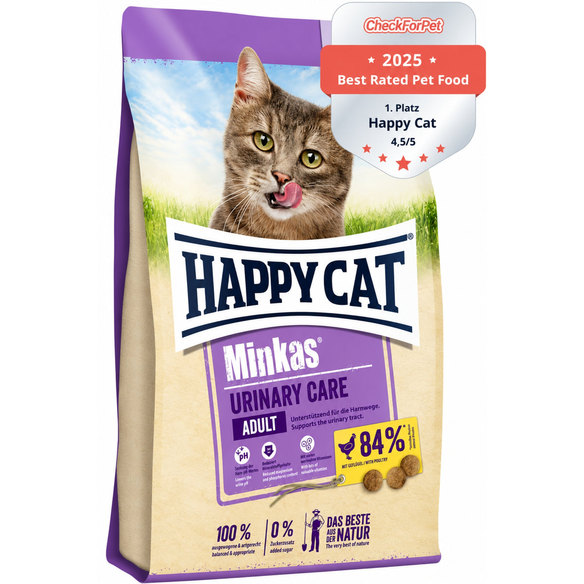 Happy Cat Minkas Urinary Care – Alimento Premium con Pollo para Gatos Adultos - Cosmos