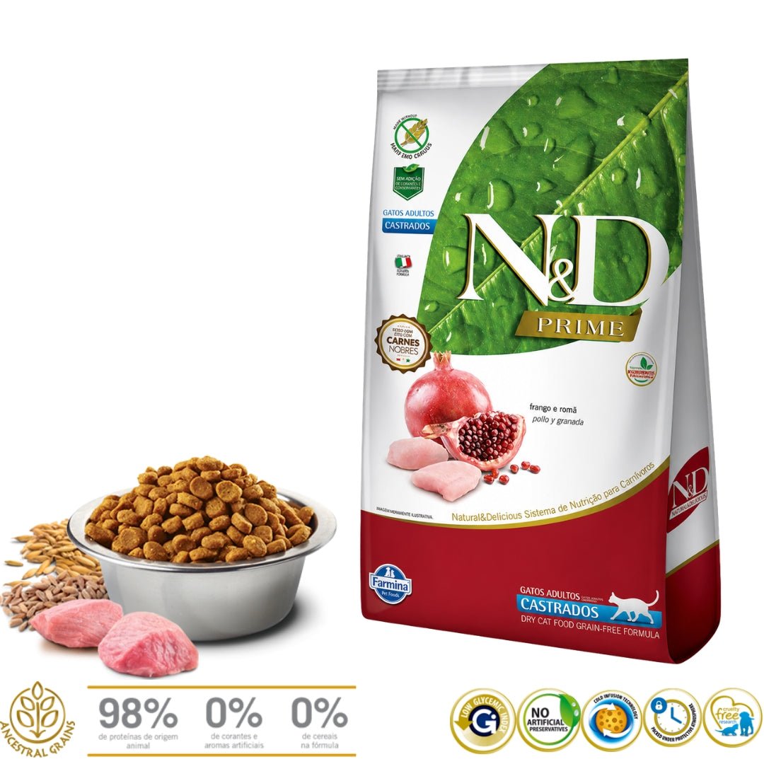 N&D Prime Cat Pollo Adulto Castrado 1.5kg - Cosmos