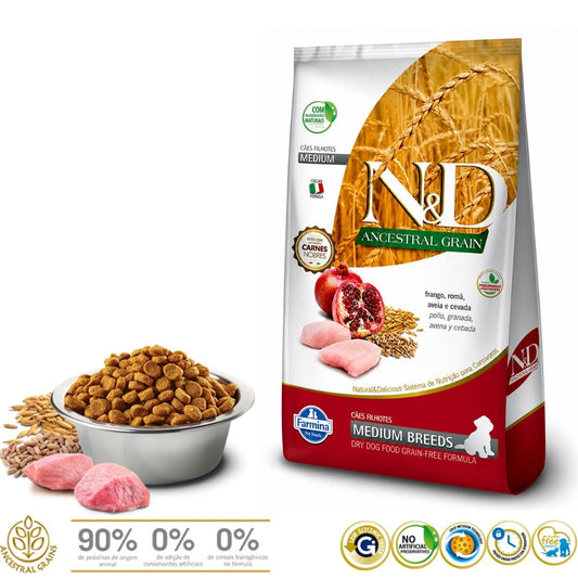 N&D Ancestral Grain Pollo Cachorro Medium 10.1kg - Cosmos