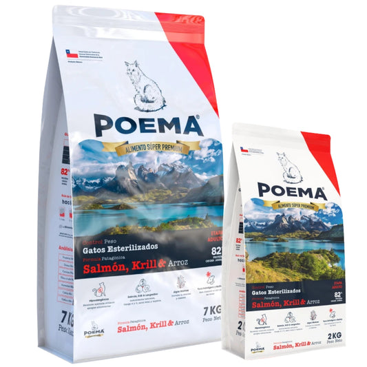 Poema Gato Esterilizados – Control de Peso con Salmón y Krill