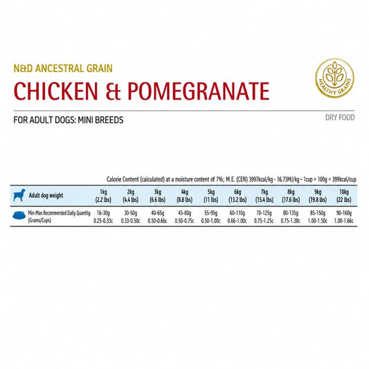 N&D Ancestral Grain Pollo adulto Mini 2.5kg - Cosmos