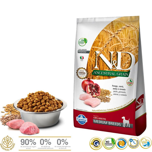 N&D Ancestral Grain Pollo Adulto Medium - Cosmos