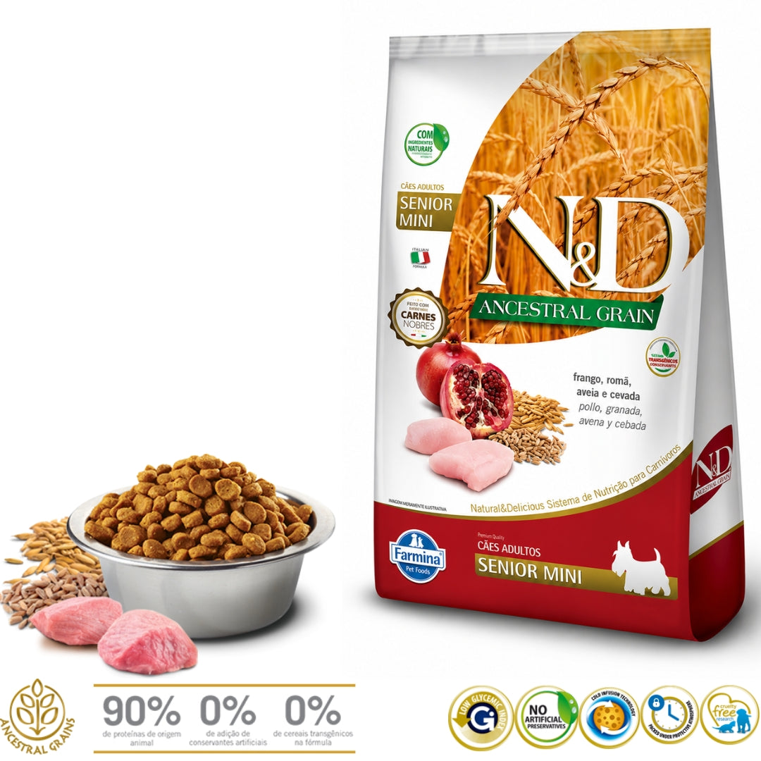 N&D Ancestral Grain Pollo Senior Mini 2.5kg