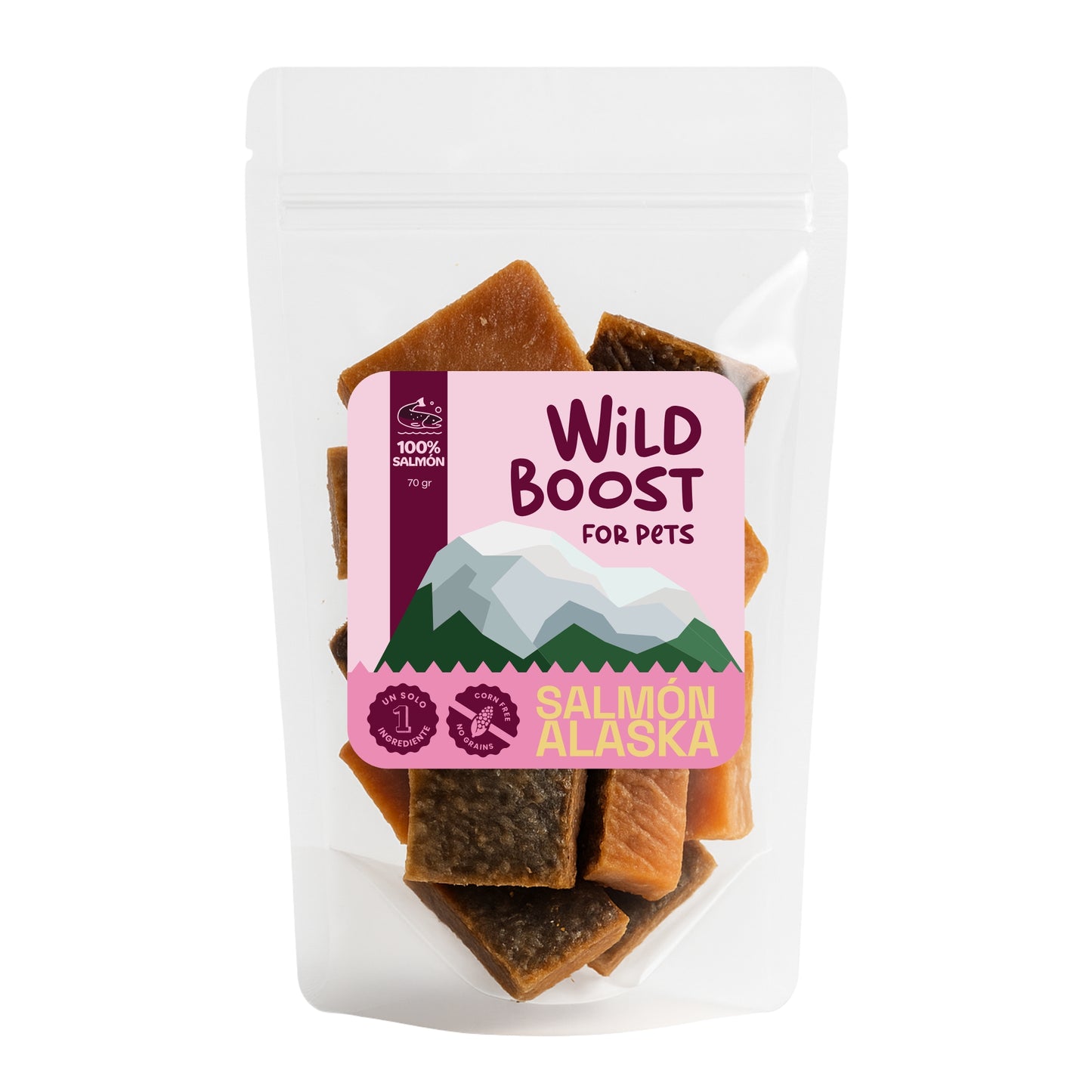 Snack Premium de Salmón de Alaska Wild Boost - Perro y Gato - Cosmos