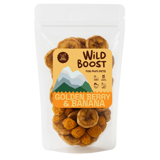 Snack Premium para Pequeñas Mascotas Wild Boost - Banana y Golden Berry - Cosmos