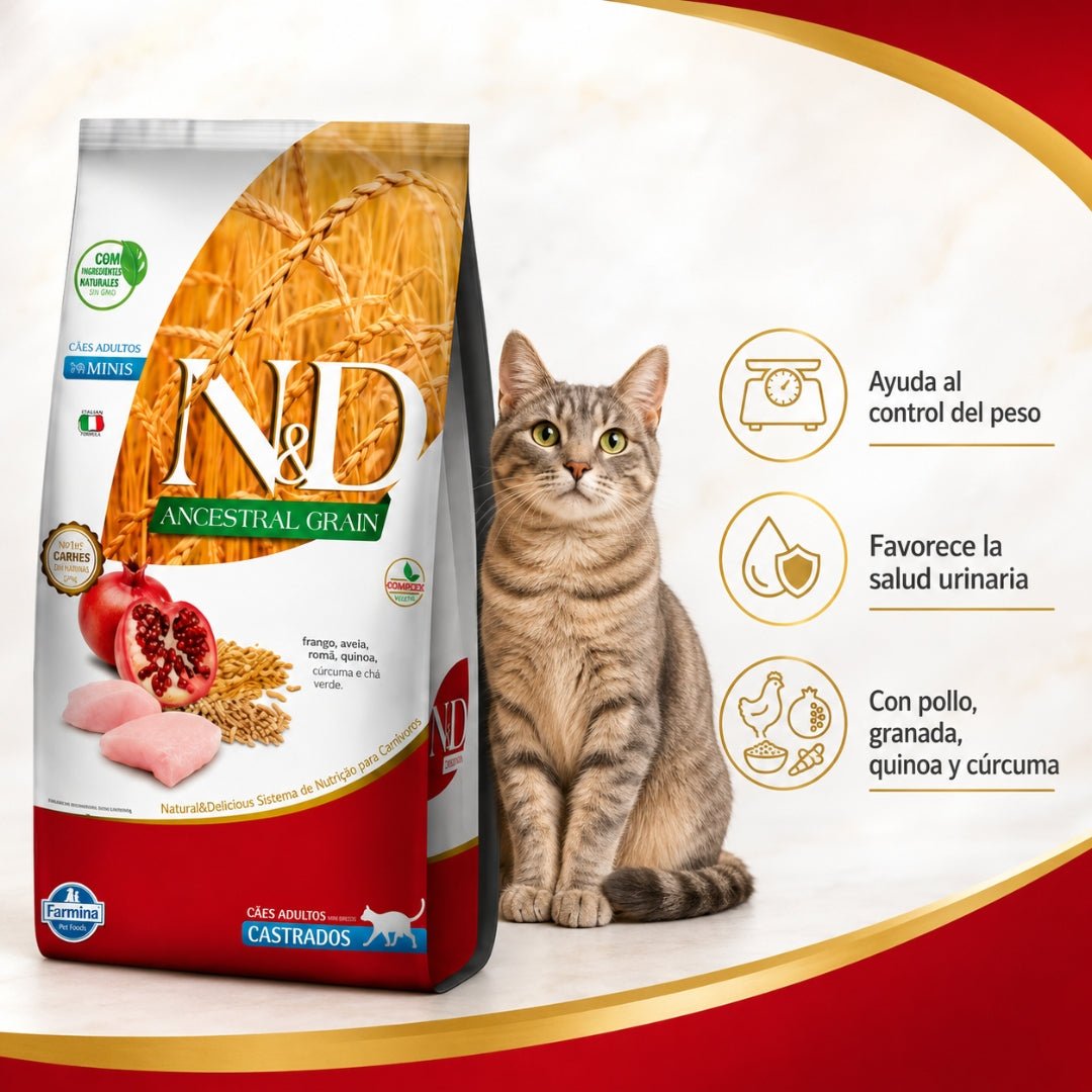 N&D Ancestral Cat Pollo Adulto Castrado - Cosmos
