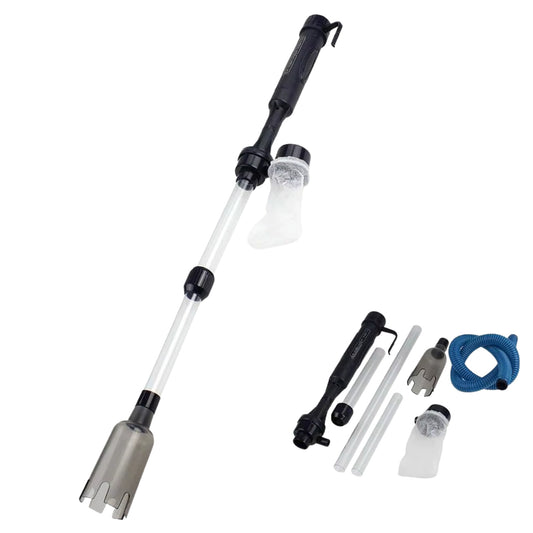 Limpiador Eléctrico de Acuarios | Aspirador de Grava y Cambiador de Agua a Batería - COSMOS